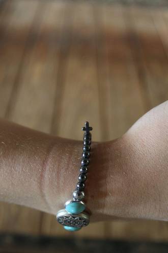 Turquoise Bracelet Silver Bead