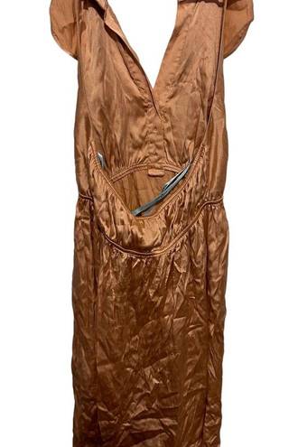 Marciano  gold pink silk halter dress size xs