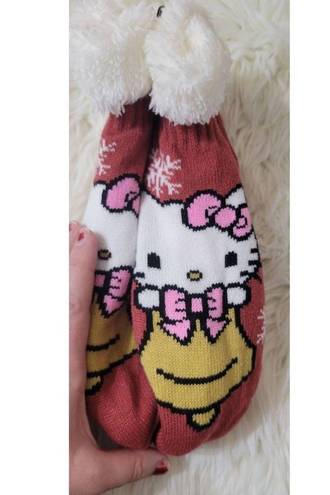 Sanrio  Hello Kitty Faux Fur Cozy Warmers Socks with gripper NWT