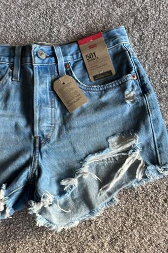 Levi’s NWT  501 High Rise Denim Shorts Jean 26