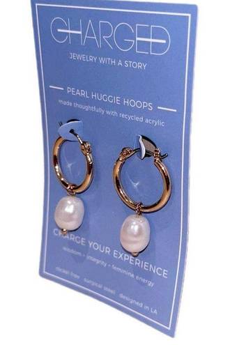 Ettika  • CHARGED • Removable Pearl Huggies Hoops