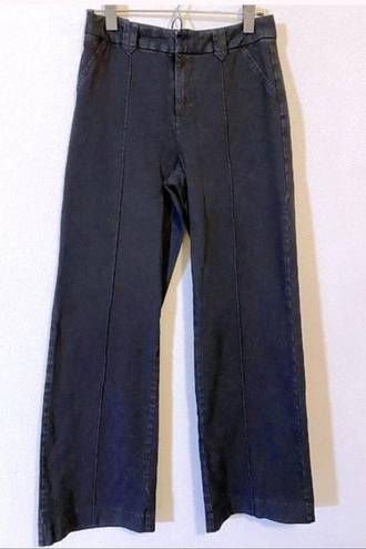 Isaac Mizrahi  Live! 24/7 Denim Fly Front Wide Leg Pants