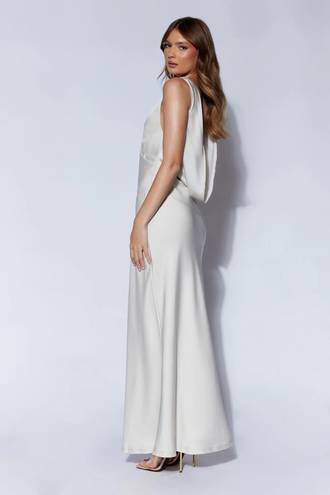 Meshki Maxi Satin Dress With Cowl Back-Nadia