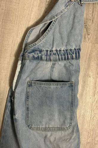 Wax Jean Distressed Denim Overall Jeans 