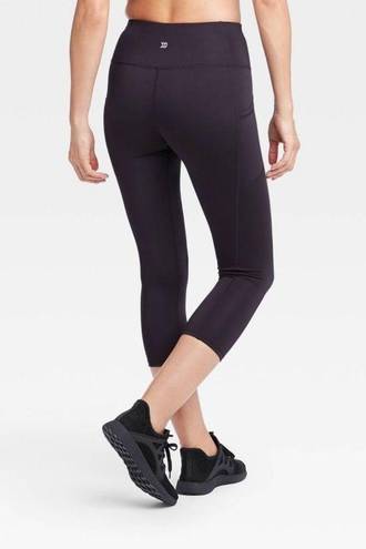 All In Motion Black Ankle Legging Capri High Waist Women Pant