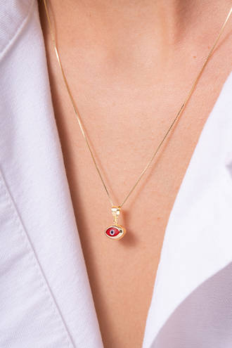 Tehrani Jewelry 14k real Yellow Gold EYE Evil Eye Charm | Pendant for Good Luck & Protection | Birthday | perfect Gift | Cheshm nazar | bad eye protection |