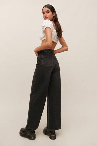 BDG A Wide Baggy Black Jeans