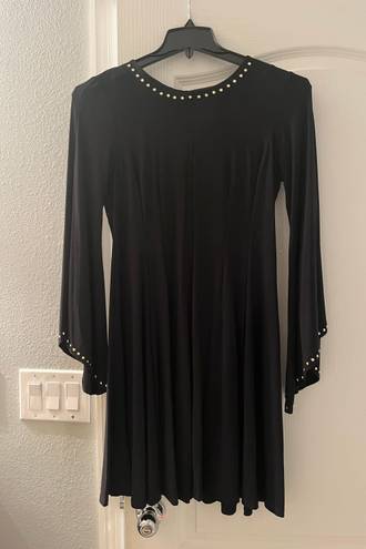 Emma & Michele Black Flare Dress