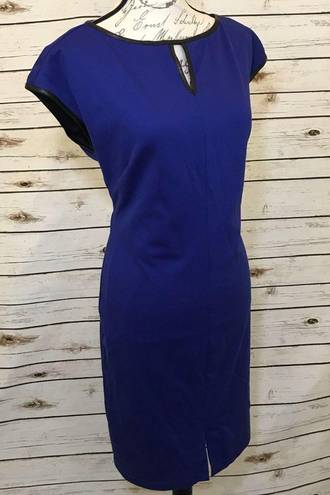 Isaac Mizrahi  Blue Peep Hole Sheath Dress