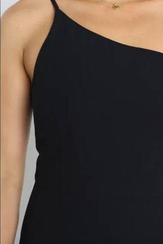 Petal and Pup  Xiomar Black One Shoulder Midi Dress 8