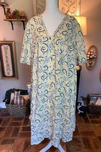 JC Penny Coffee Time  NWT vintage/Y2K snap front robe house dress with pocket.