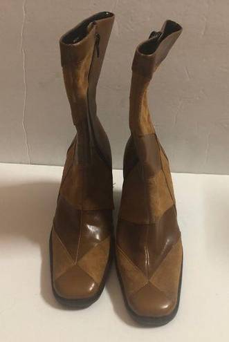 Glamour Brown Heel Boots Size 7