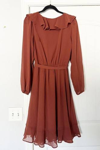 City Chic NWT  Pretty Ruffle Dress Cocoa