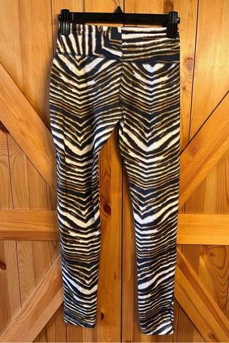 Majestic Milwaukee Brewers Zubaz LEGGINGS Activewear Pants Adult XS Blue Gold  (3