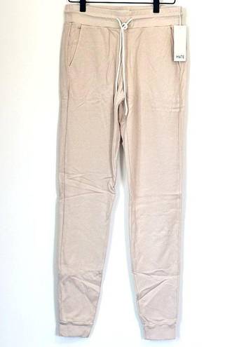 Mate the Label NWT  Cream Organic Terry Classic Jogger - XS