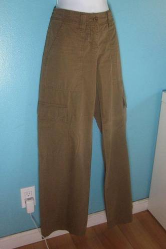 United Colors Of Benetton Vintage 80's Benetton Cotton Wide Leg Cargo Pant Light Brown Size 42 Fits 4-6