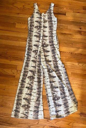 One Piece BUCKETLIST S tie dye black white romper pant suit  hippie festival