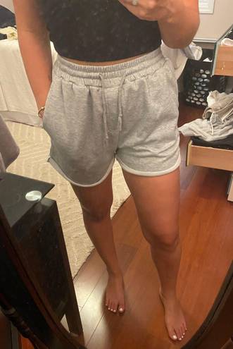 Zaful Grey Sweat Shorts High Waisted