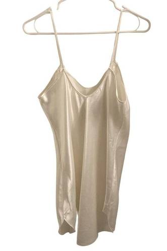 Vintage Dentelle Satin Nightgown Slip in White