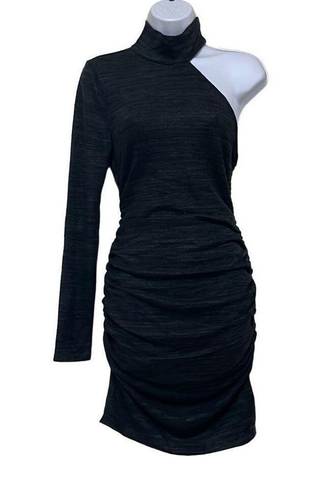 n:philanthropy n philanthropy Womens XS Electra Mini Dress Charcoal One Shoulder High Neck NWT