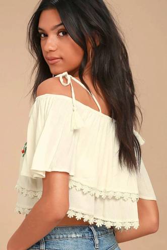 Lulus Off The Shoulder Embroidered Top