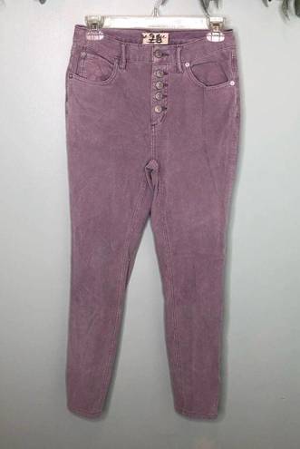 We The Free  Sun Chaser Button Fly High Waist Lavender Cords 26