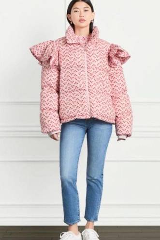 Hill House NWT  The Violet Jacket in Pink Spaced Floral