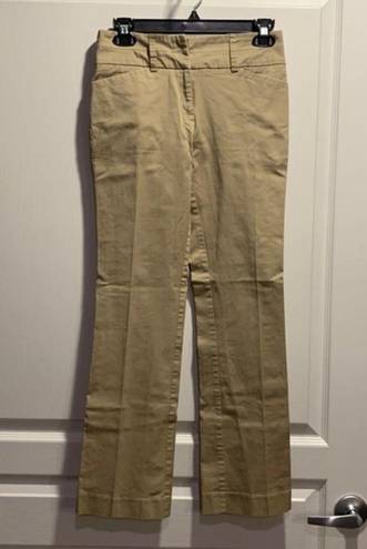 Krass&co Women's NY& 7th Avenue Khaki Tan Trouser Straight Leg Pants Size 0P EUC #2106