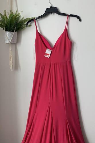 Jump NWT  Apparel Pink Spaghetti Strap V Neck Evening Gown