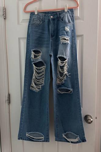 Wide Leg Jeans Blue Size M