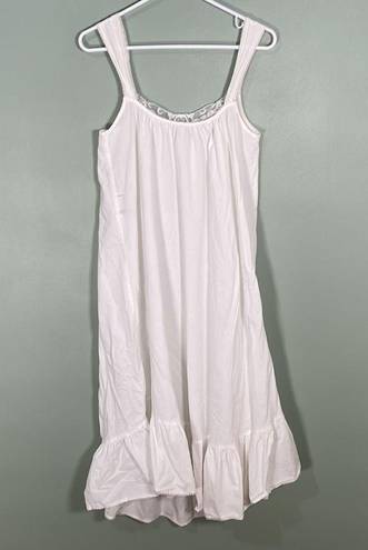 Vintage California Dynasty 100% Cotton Nightgown White Size M