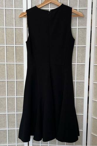 Halston Heritage Ponte sleeveless skater dress fit and flare dress black size 4