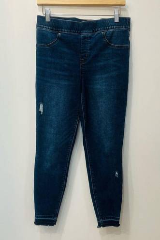 Spanx  Distressed Denim High Rise Elastic Waist Jeggings size Large