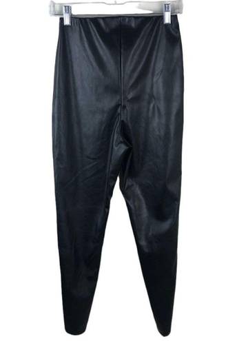 Missguided Misguided High Rise Faux Leather Legging Pintuck - Size 12