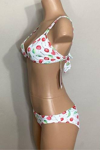 PilyQ New.  cherries bikini set. Small. MSRP $144