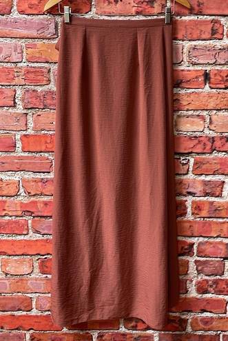 Topshop Bronze  High Low Wrap Flowing Maxi-Length Skirt