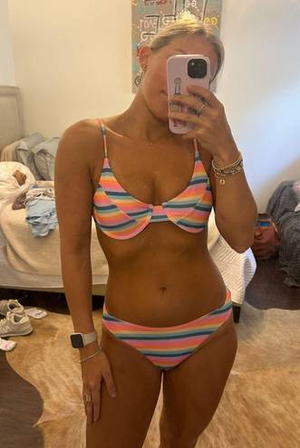 SheIn Rainbow Stripe Bikini