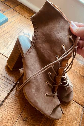 Charlotte Russe Lace Up Ankle Booties