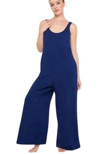 One Piece Savage X Fenty Navy Blue  Sleeveless Wide Leg Jumpsuit Sz 1X