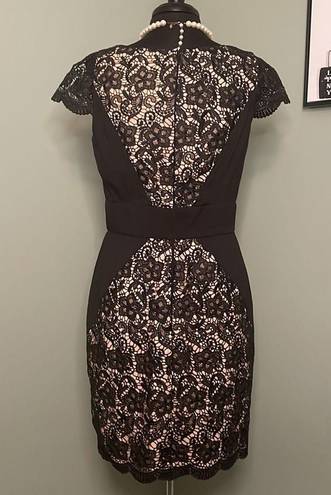 Jessica Simpson NWOT  Black Lace w/ Nude Lining Cap Sleeves Women’s Dress Size 10