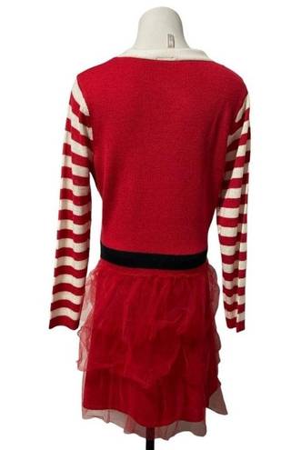 ma*rs 1775 Women’s Santa Baby  Claus Ugly Sweater Knit Dress Size Medium Vintage