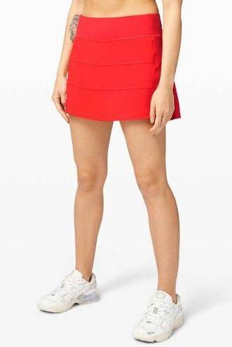 Lululemon  Pace Rival Skirt (Tall) *4-way Stretch Carnation Red Size 2 Tall