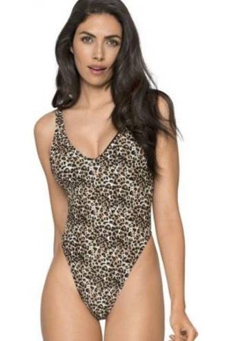 Relleciga  Leopard One Piece Sexy Swimsuit Animal Cheetah Thong XL Open Back