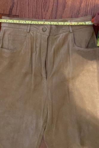 Moda Vintage  Spiegel genuine tan suede high waste pants - size 10.