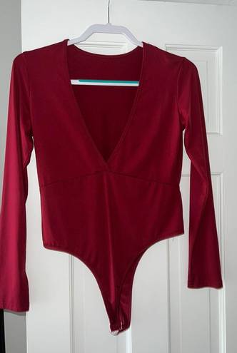 One Piece Crimson Red  Long Sleeve