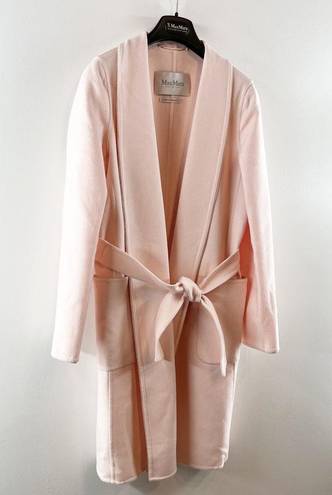 Max Mara  Wool Belted Long Trench Peacoat Baby Light Pink 8