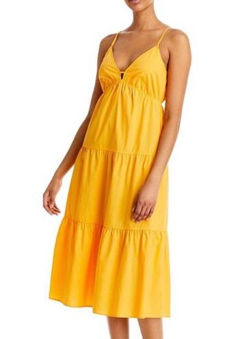 Rails  Avril Sleeveless Tiered Midi Dress In Marigold Size Medium