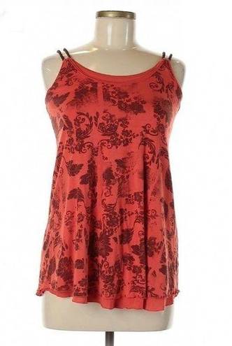 Ella Moss  Rope Straps Red Floral Print Top♥️❤️♥️