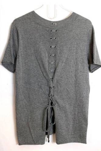 n:philanthropy 🆕 NWT | Graves Lace Up Back Short Sleeve Sweater | Silk Blend