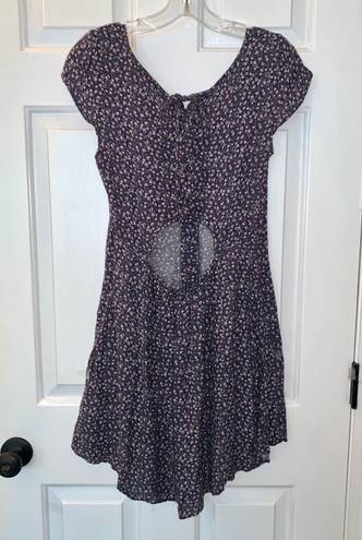 American Eagle Purple Floral Tunic Dress